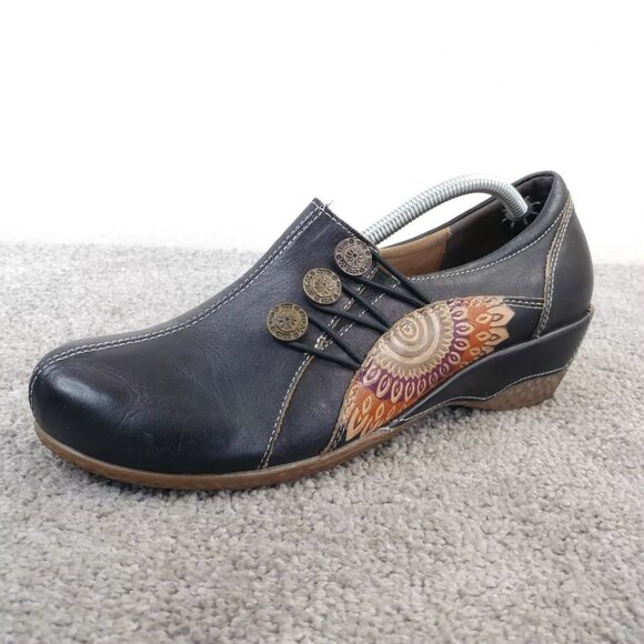 Spring Step Black and Multicolor Clogs - Picture 2 of 11